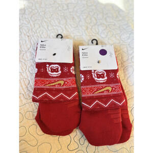 Nike‎ Elite Red Crew Socks - Size YTH 5Y-7Y / WMN 6-10 / MEN 6-8 #632